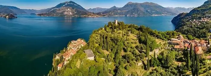 Framed Print : Vezio Castle, Varenna, Lake Como (IT), Aerial view Framed Print : Vezio Castle, Varenna, Lake Como (IT), Aerial view
