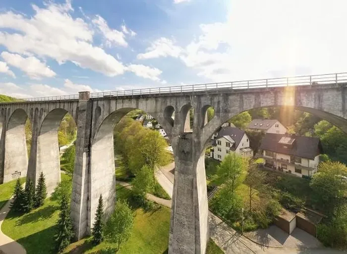 Framed Print : The viaduct is a landmark of the municipality of Willingen Upland Framed Print : The viaduct is a landmark of the municipality of Willingen Upland