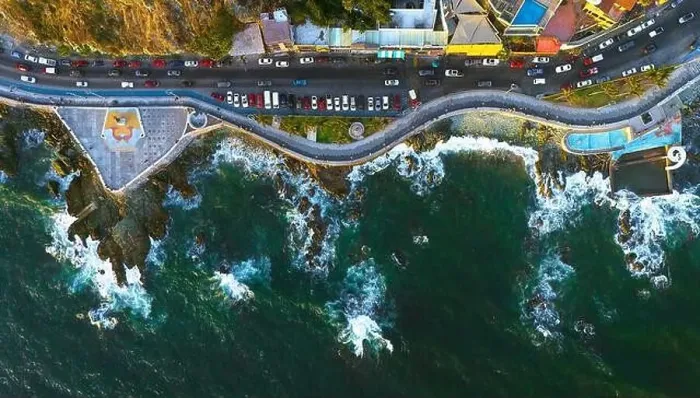 Framed Print : Video Aerial view of Mazatlan's winding Malecon Framed Print : Video Aerial view of Mazatlan's winding Malecon