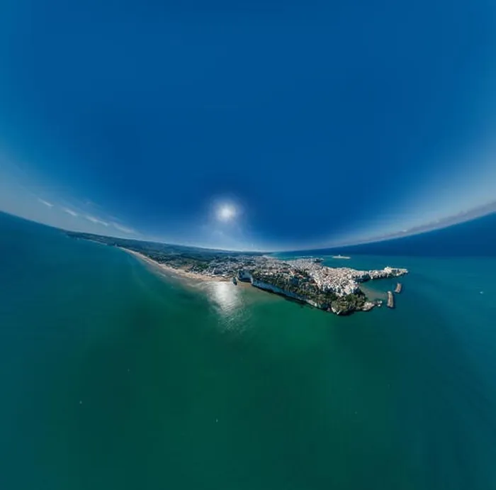 Framed Print : Vieste Apulia City Sea Coastline blue in Italy Drone 360 vr Framed Print : Vieste Apulia City Sea Coastline blue in Italy Drone 360 vr