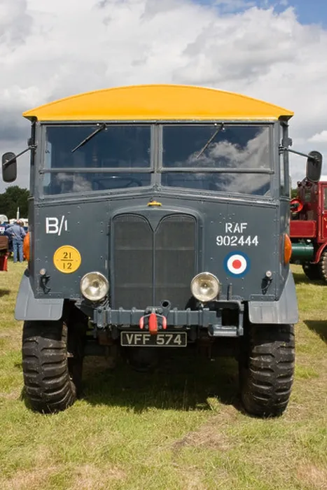 Framed Print : Front view of 1942 WW2 AEC matador lorry in RAF livery