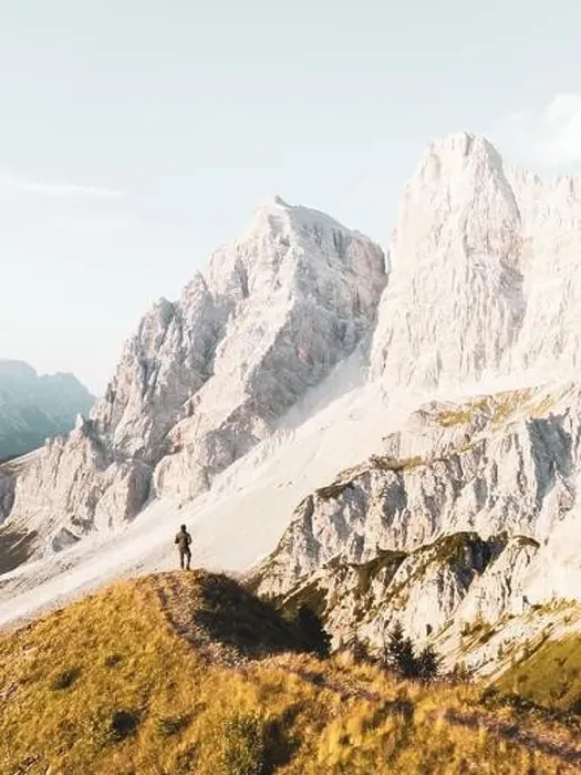 Framed Print : View from above, stunning aerial view of a person enjoying the view of Monte Pelmo from the summit of Col de la Puina Framed Print : View from above, stunning aerial view of a person enjoying the view of Monte Pelmo from the summit of Col de la Puina