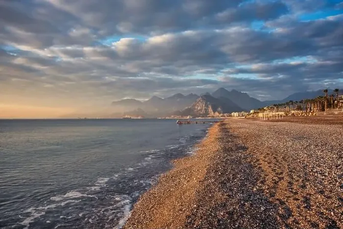 Framed Print : View on Antalya Beach and Taurus Mountains at sunrise. Antalya, Turkey Framed Print : View on Antalya Beach and Taurus Mountains at sunrise. Antalya, Turkey