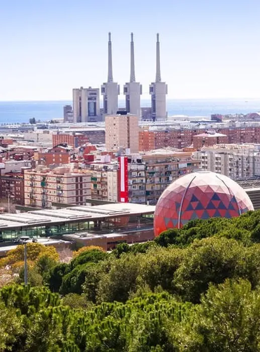 Framed Print : Top view of Badalona and Sant Adria de Besos. Barcelona, Spain Framed Print : Top view of Badalona and Sant Adria de Besos. Barcelona, Spain