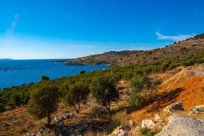 Framed Print : View of the bay in Ksamil. Ionian Sea in Albania Framed Print : View of the bay in Ksamil. Ionian Sea in Albania
