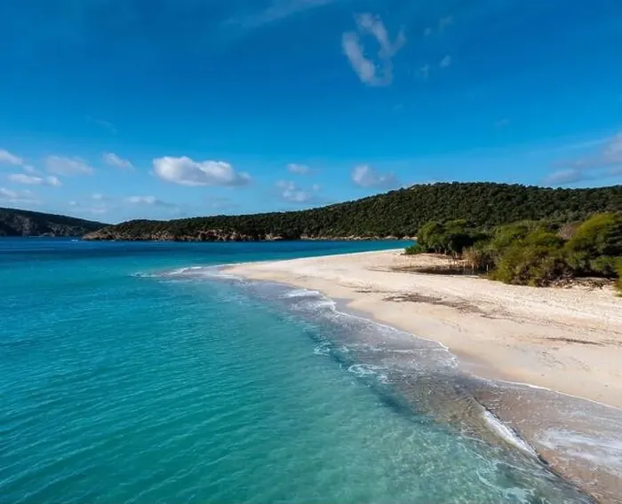 Framed Print : View of the beautiful wihtie sand beach and turquoise waters at Turredda Beach in Sardinia Framed Print : View of the beautiful wihtie sand beach and turquoise waters at Turredda Beach in Sardinia