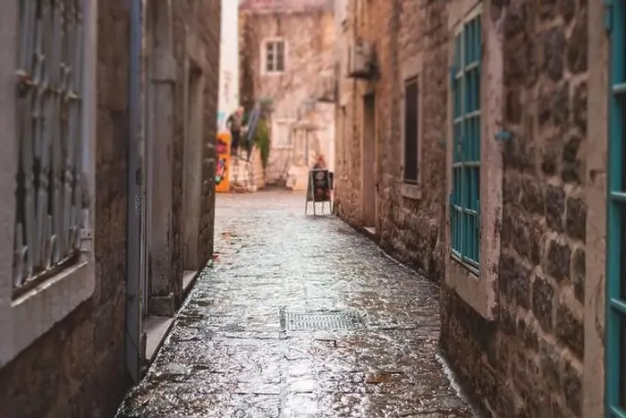 Framed Print : View of Budva old town streets Framed Print : View of Budva old town streets