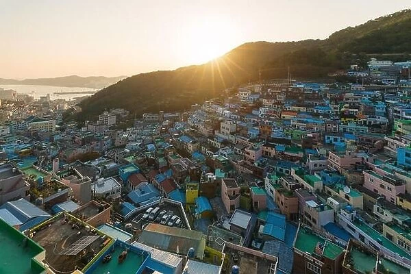 View of Busan Gamcheon Culture Village in Busan, South Korea