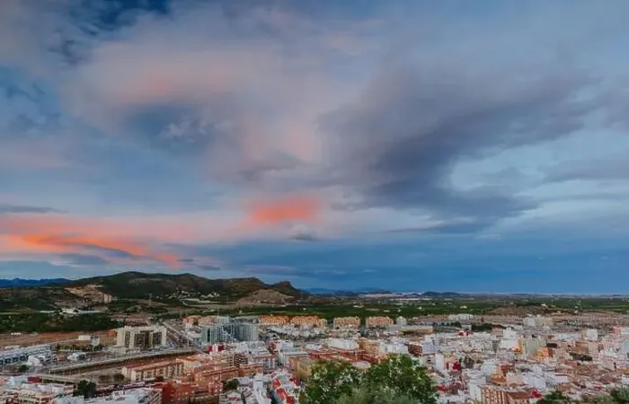 Framed Print : View on the castle Sagunto during sunny day and cloudy sunset Framed Print : View on the castle Sagunto during sunny day and cloudy sunset