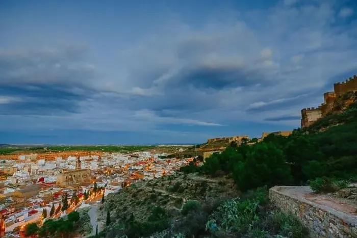 Framed Print : View on the castle Sagunto during sunny day and cloudy sunset Framed Print : View on the castle Sagunto during sunny day and cloudy sunset