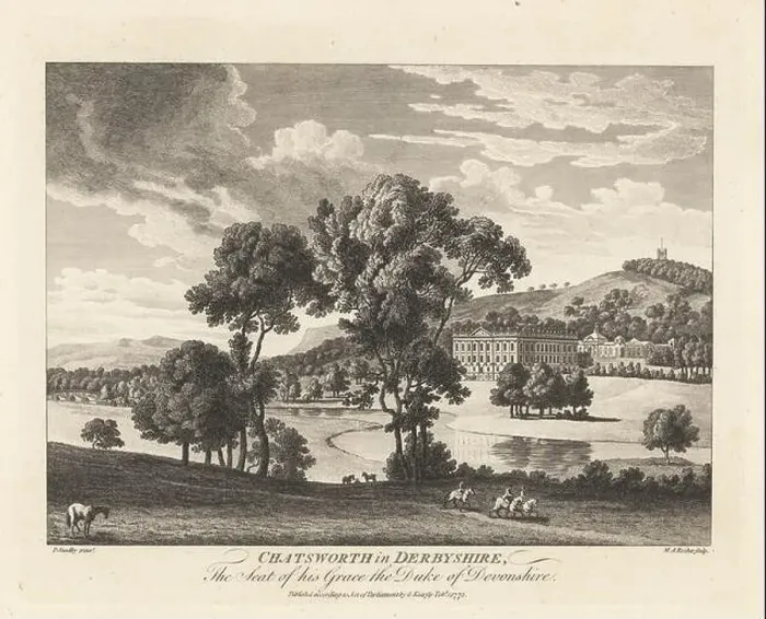 Framed Print : View of Chatsworth House, Derbyshire Framed Print : View of Chatsworth House, Derbyshire