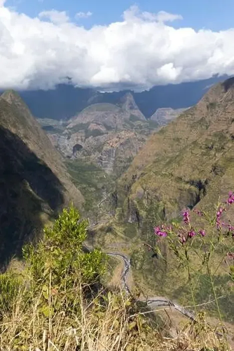 Framed Print : View of Cirque de Mafate in La Reunion, France