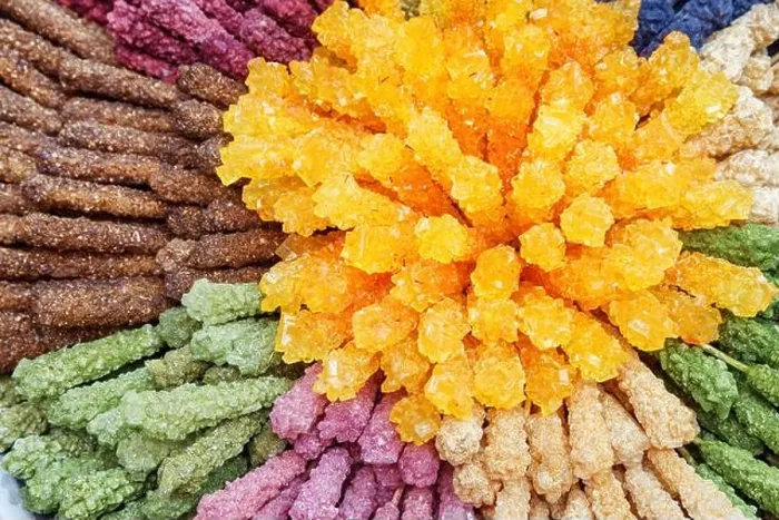 Framed Print : Top view of colored rock candies. Traditional Persian crystallized sugar in confectionery shop of Isfahan, Iran Framed Print : Top view of colored rock candies. Traditional Persian crystallized sugar in confectionery shop of Isfahan, Iran