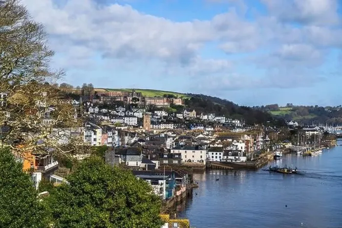 Framed Print : View of Dartmouth over River Dart, Devon, England, Europe Framed Print : View of Dartmouth over River Dart, Devon, England, Europe