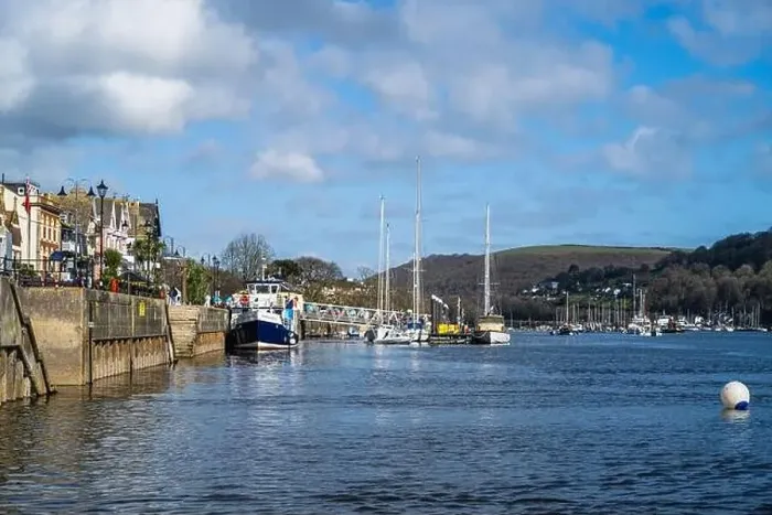 Framed Print : View of Dartmouth over River Dart, Devon, England, Europe Framed Print : View of Dartmouth over River Dart, Devon, England, Europe