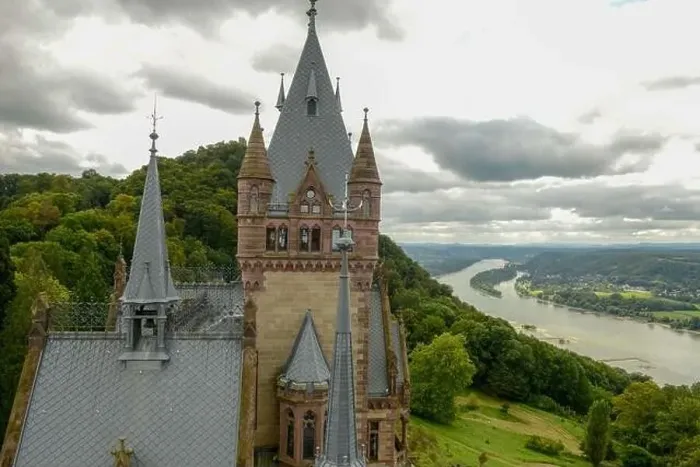 Framed Print : View at Drachenburg castle over Königswinter on Germany Framed Print : View at Drachenburg castle over Königswinter on Germany