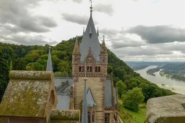 Framed Print : View at Drachenburg castle over Königswinter on Germany Framed Print : View at Drachenburg castle over Königswinter on Germany