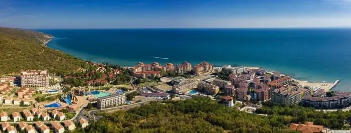 Framed Print : View of drone to sea resort Elenite on the Bulgarian Black Sea coast Framed Print : View of drone to sea resort Elenite on the Bulgarian Black Sea coast