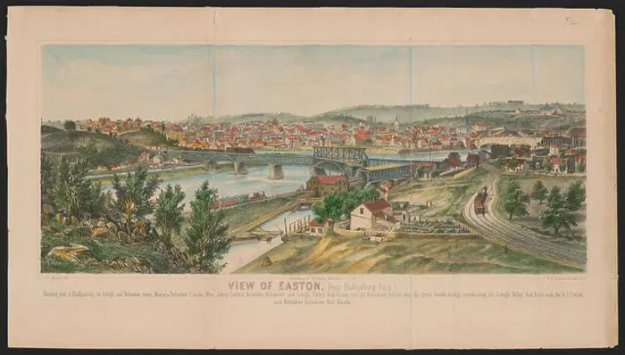 Framed Print : View of Easton, (from Phillipsburg Rock) / ambrotype of H.P. Osborn, Bethlehem Framed Print : View of Easton, (from Phillipsburg Rock) / ambrotype of H.P. Osborn, Bethlehem