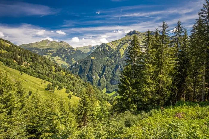 Framed Print : View of Elm village and Swiss mountains - Piz Segnas Framed Print : View of Elm village and Swiss mountains - Piz Segnas