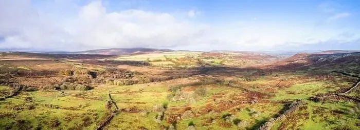 Framed Print : View over Emsworthy Mire from a drone, Haytor Rocks, Dartmoor National Park, Devon, England, UK Framed Print : View over Emsworthy Mire from a drone, Haytor Rocks, Dartmoor National Park, Devon, England, UK