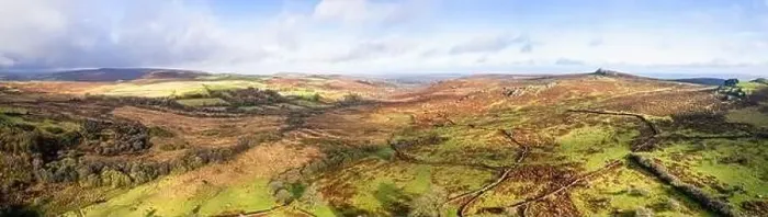 Framed Print : View over Emsworthy Mire from a drone, Haytor Rocks, Dartmoor National Park, Devon, England, UK Framed Print : View over Emsworthy Mire from a drone, Haytor Rocks, Dartmoor National Park, Devon, England, UK