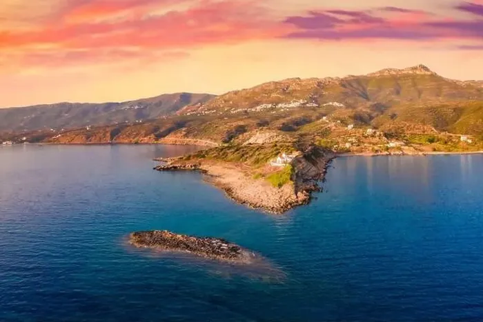 Framed Print : View from flying drone of Agia Paraskevi Church Framed Print : View from flying drone of Agia Paraskevi Church