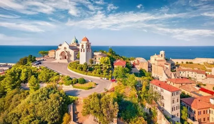 Framed Print : View from flying drone of Cattedrale di San Ciriaco church and San Gregorio Illuminatore - Catholic church Framed Print : View from flying drone of Cattedrale di San Ciriaco church and San Gregorio Illuminatore - Catholic church