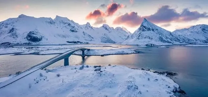 Framed Print : View from flying drone of Lofoten Islands Framed Print : View from flying drone of Lofoten Islands