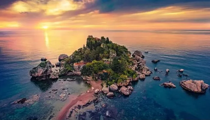 Framed Print : View from flying drone. Magnificent morning view of Bella island Framed Print : View from flying drone. Magnificent morning view of Bella island