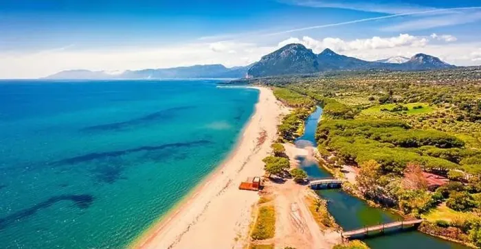 Framed Print : View from flying drone. Panoramic morning view of Osala Beach Framed Print : View from flying drone. Panoramic morning view of Osala Beach