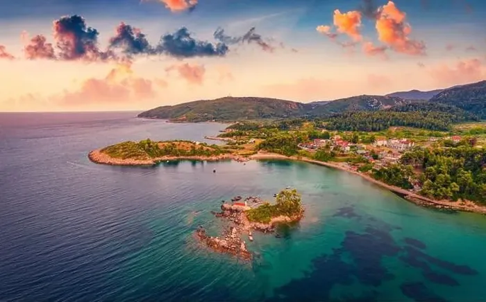 Framed Print : View from flying drone of Saint Nicholas church and Ag Framed Print : View from flying drone of Saint Nicholas church and Ag