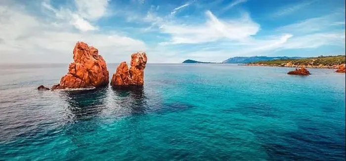 Framed Print : View from flying drone. Splendid morning scene of Sardinia island Framed Print : View from flying drone. Splendid morning scene of Sardinia island