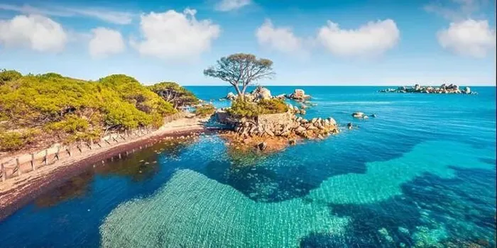 Framed Print : View from flying drone. Stunning spring view of Tamaricciu beach Framed Print : View from flying drone. Stunning spring view of Tamaricciu beach