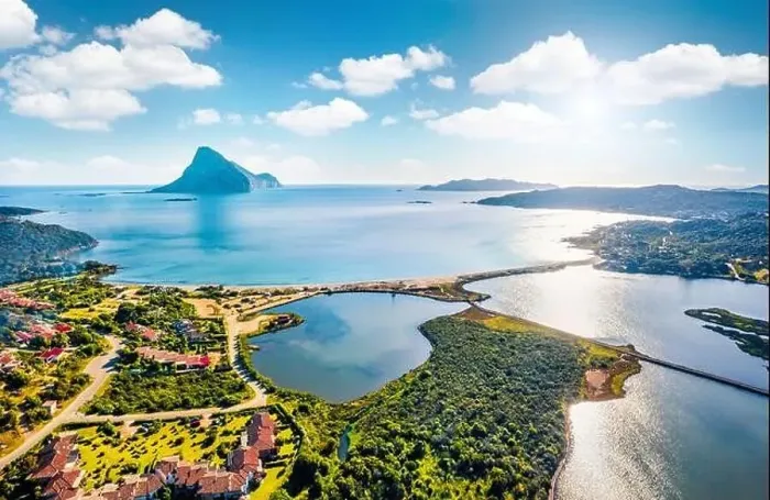 Framed Print : View from flying drone. Sunny summer scene of Spiaggia di Porto Taverna beach Framed Print : View from flying drone. Sunny summer scene of Spiaggia di Porto Taverna beach