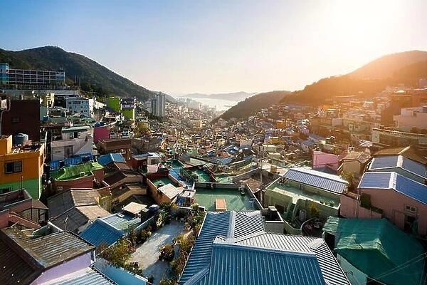 View of Gamcheon Culture Village in Busan, South Korea