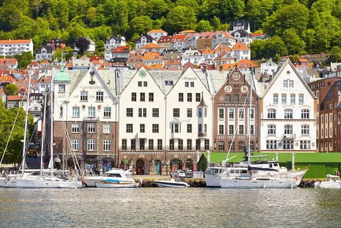 Framed Print : View of historical buildings, Bryggen, Bergen, Norway UNESCO Framed Print : View of historical buildings, Bryggen, Bergen, Norway UNESCO
