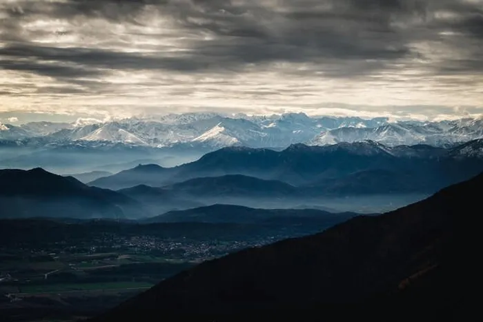 Framed Print : View of the Italian alps from the air Framed Print : View of the Italian alps from the air