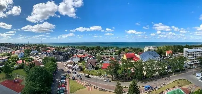 Framed Print : the view over Jaroslawiec in Poland from the lighthouse Framed Print : the view over Jaroslawiec in Poland from the lighthouse