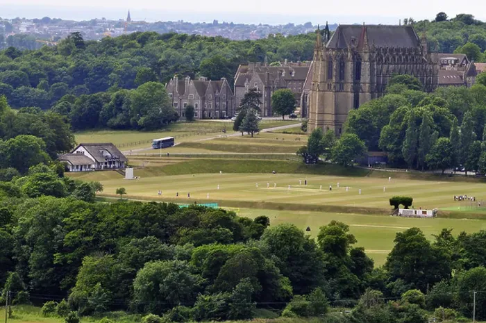 Framed Print : View of Lancing College, West Sussex Framed Print : View of Lancing College, West Sussex