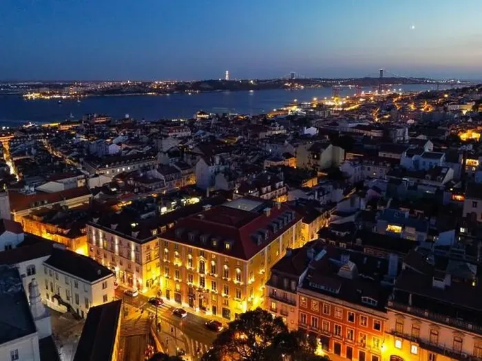 Framed Print : View of Lisbon at night Framed Print : View of Lisbon at night