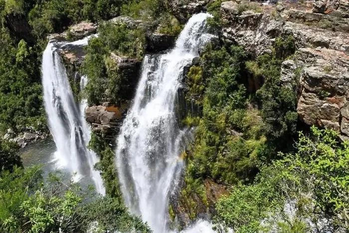 Framed Print : View at Lisbon waterfall near Graskop on South Africa Framed Print : View at Lisbon waterfall near Graskop on South Africa