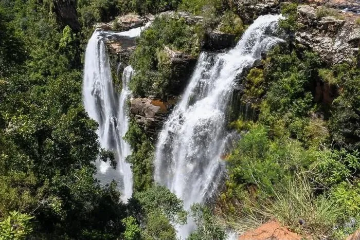 Framed Print : View at Lisbon waterfall near Graskop on South Africa Framed Print : View at Lisbon waterfall near Graskop on South Africa