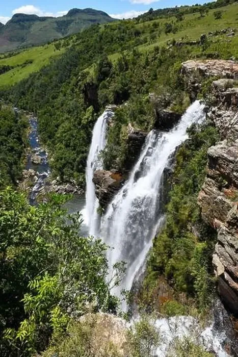 Framed Print : View at Lisbon waterfall near Graskop on South Africa Framed Print : View at Lisbon waterfall near Graskop on South Africa