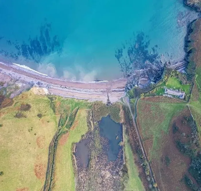 Framed Print : Top Down view of Man Sands, Kingswear, Brixham, Devon, England, Europe Framed Print : Top Down view of Man Sands, Kingswear, Brixham, Devon, England, Europe
