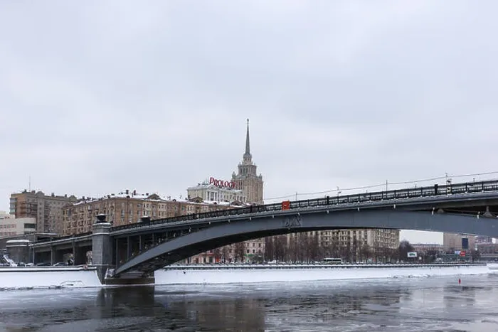 Framed Print : View of Moscow Metro bridge in wintertime Framed Print : View of Moscow Metro bridge in wintertime