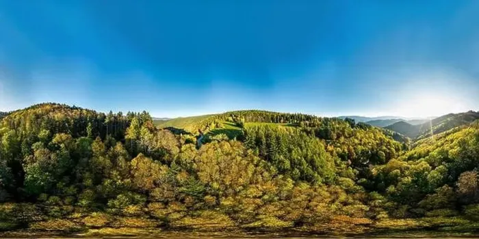 Framed Print : View above a multi-colored valley in the Vosges Framed Print : View above a multi-colored valley in the Vosges