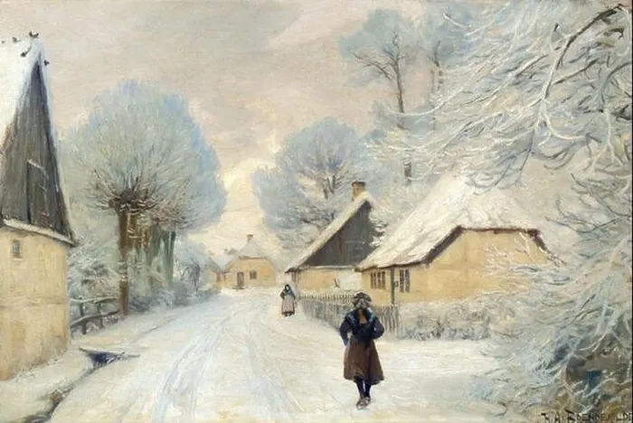Framed Print : View from Næstved. between 1875 and 1910 by H. A. Brendekilde Framed Print : View from Næstved. between 1875 and 1910 by H. A. Brendekilde