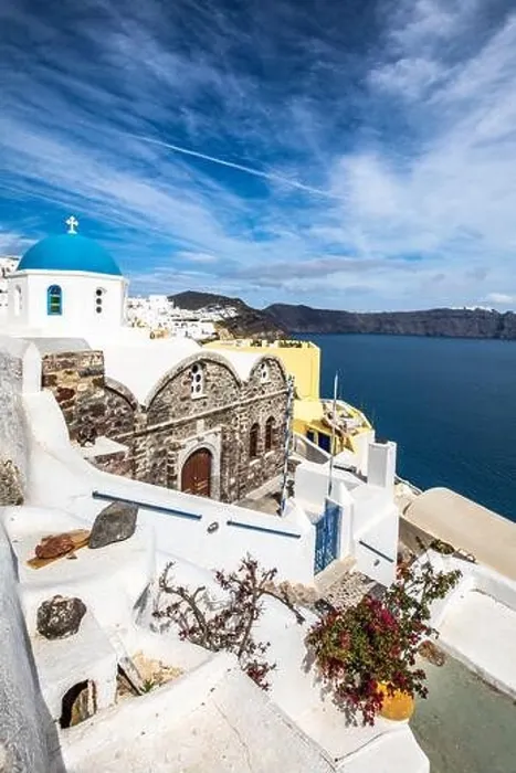 Framed Print : View of Oia the most beautiful village of Santorini island in Greece during summer. Greek landscape, adventure summer holiday Framed Print : View of Oia the most beautiful village of Santorini island in Greece during summer. Greek landscape, adventure summer holiday