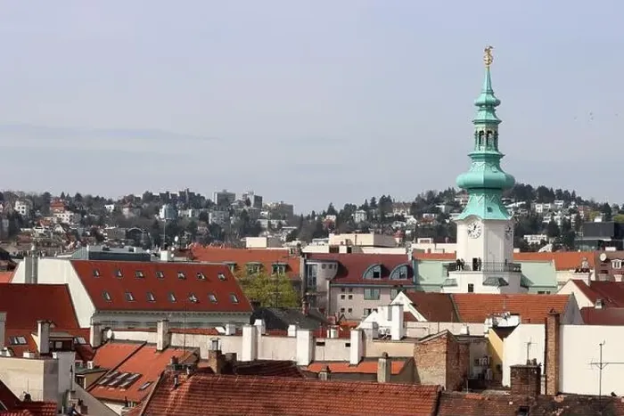 Framed Print : View of the Old Town from the Castle Hill, Bratislava, Slovakia. Street view, old red roofed houses. Spring in Europe Framed Print : View of the Old Town from the Castle Hill, Bratislava, Slovakia. Street view, old red roofed houses. Spring in Europe